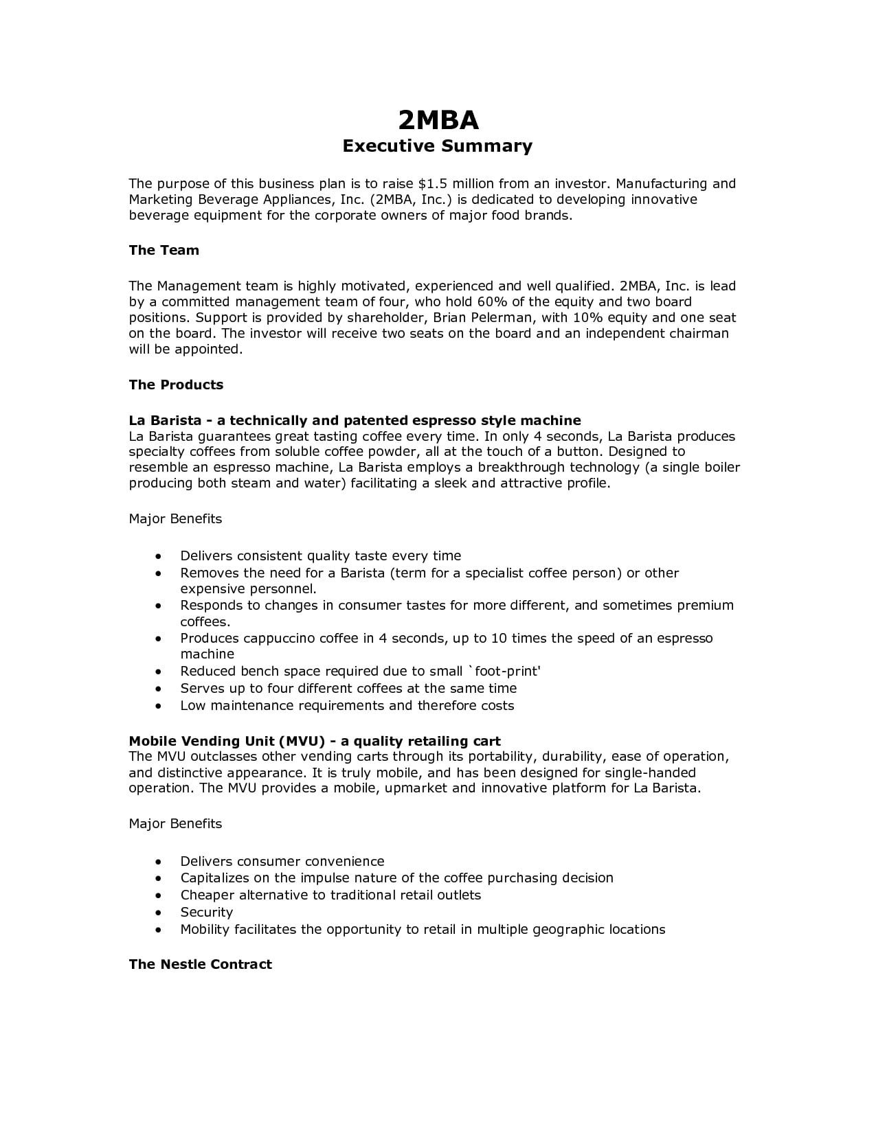 9 Executive Summary Marketing Plan Examples Pdf Word Examples