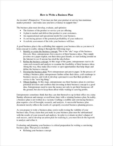 10 Business Plan Guidelines Examples Pdf Examples