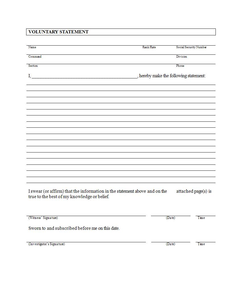 12 Official Statement Letter Format Examples Pdf Doc Examples