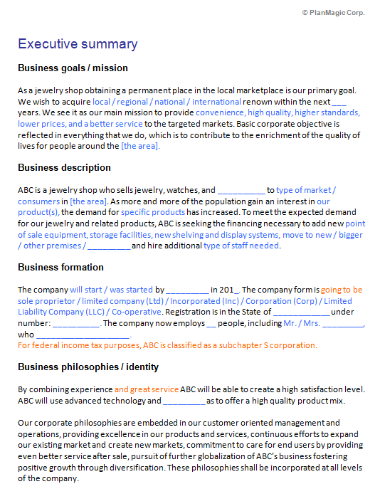 11 Jewelry Business Plan Templates Pdf Word Examples
