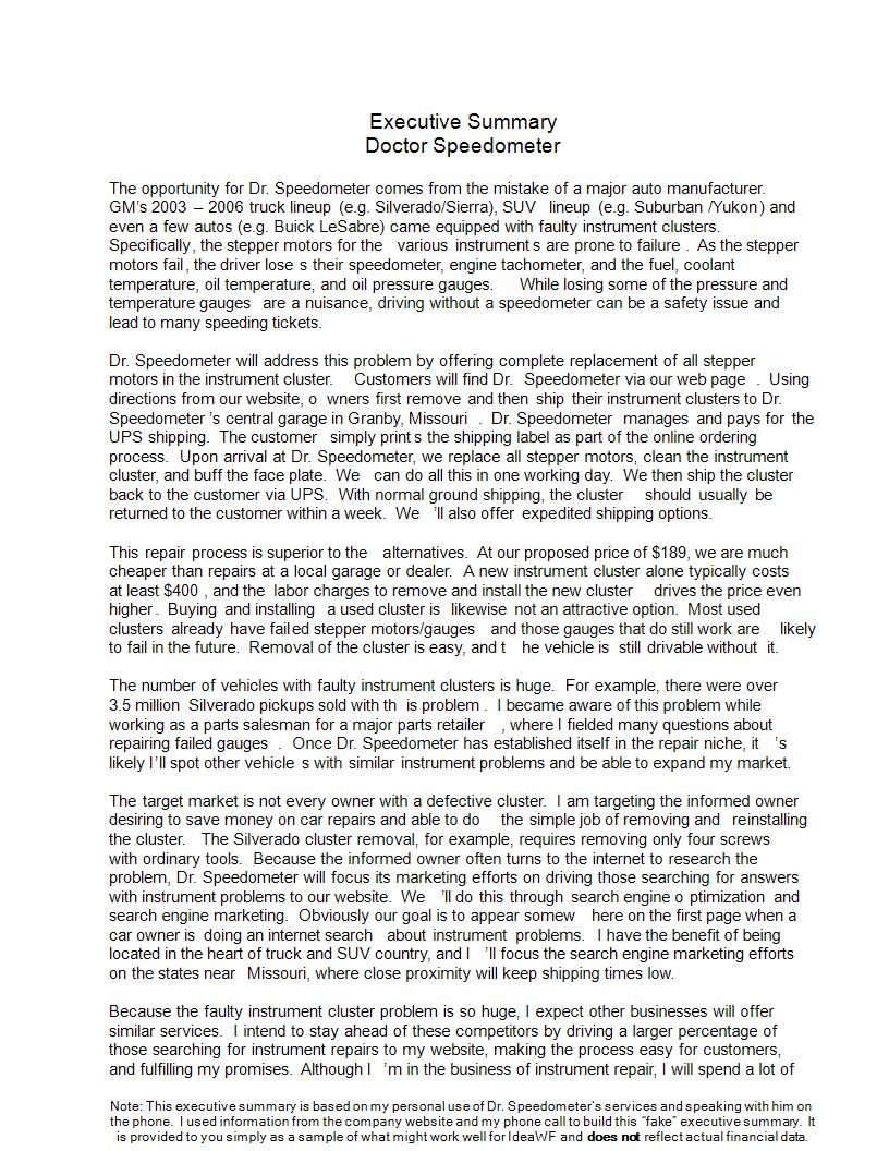 25 Executive Summary Samples In Pdf Ms Word Examples