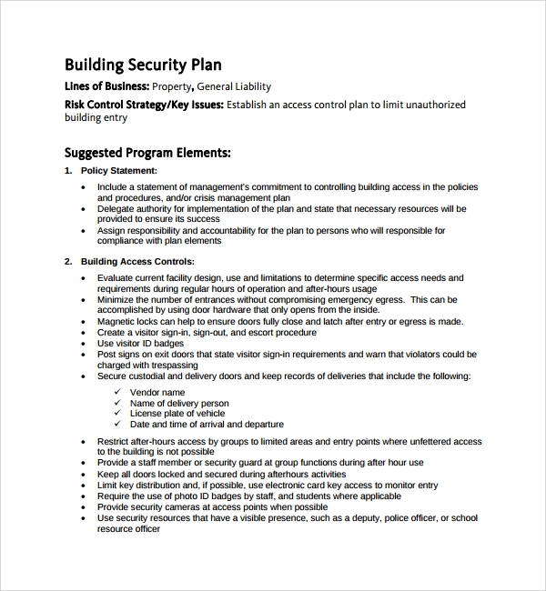 Below is the template of proposal document written as google doc. 9+ Security Operational Plan Examples - PDF | Examples