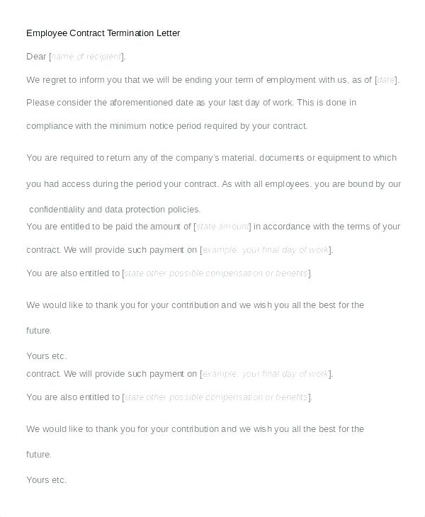 9 Contract Agreement Letter Examples Pdf Examples