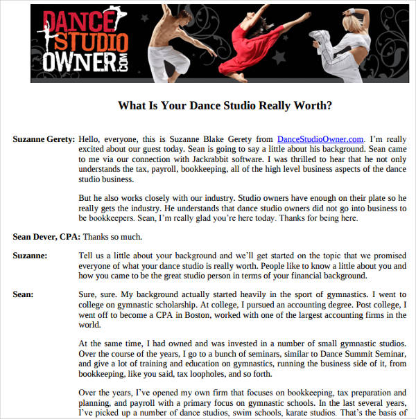 6 Dance Studio Business Plan Examples Pdf Examples
