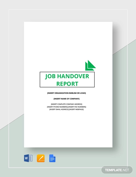 11 Handover Report Examples In Pdf Google Docs Ms Word Pages Examples