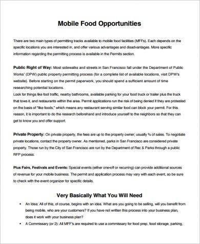 Mobile Restaurant Business Plan Tardis Co Nz