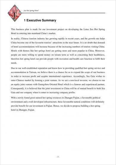 14 Hotel Business Plan Examples In Pdf Ms Word Google Docs Pages Examples