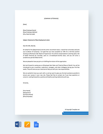 12 Official Statement Letter Format Examples Pdf Doc Examples