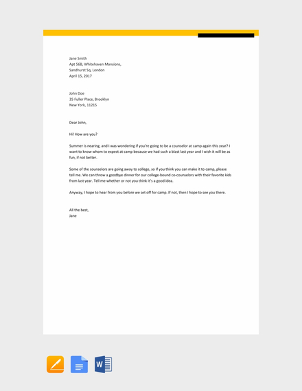 14 Friendly Letter Examples Templates Examples