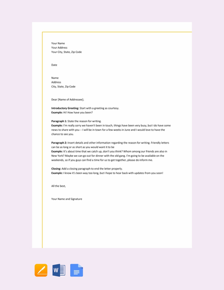 14 Friendly Letter Examples Templates Examples