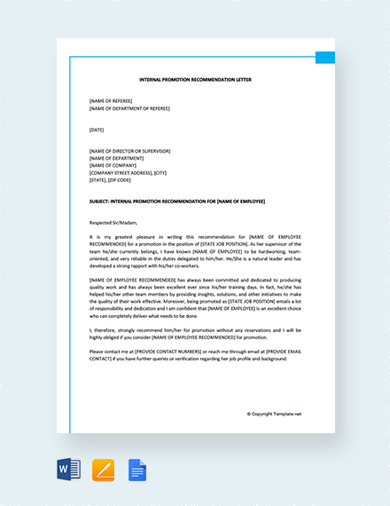 15 Promotion Letter Templates Examples In Word Pages Numbers And Pdf Examples