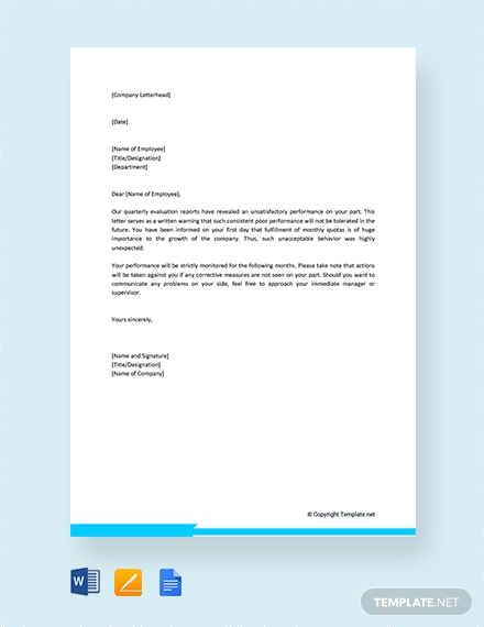 22 Warning Letter Examples Templates Pdf Google Docs Apple Pages Ms Word Examples