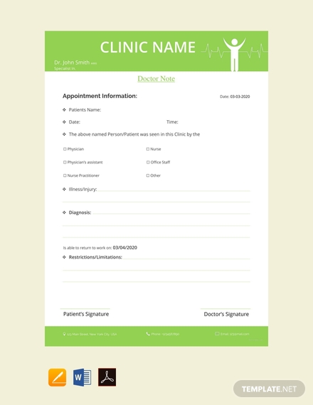 best doctor s note for work examples 10 in ms word apple pages google docs pdf examples