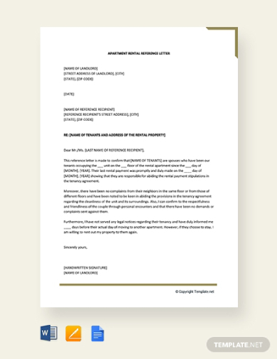 10 Best Rental Reference Letter Examples Templates Download Now Examples