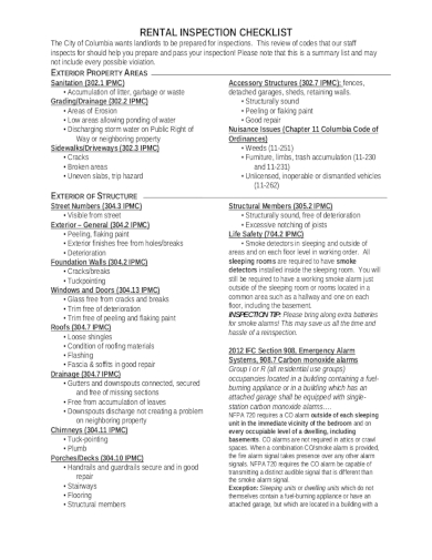 8 Best Rental Inspection Checklist Examples Templates Download Now Examples