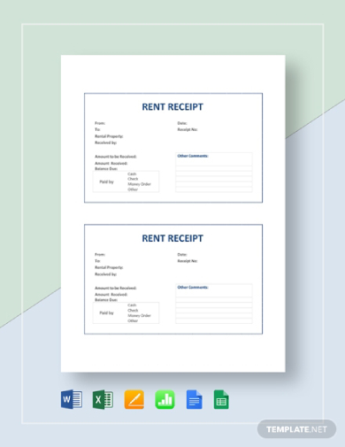 free 12 best rental receipt examples template google docs ms word google sheets numbers apple pages excel pdf illustrator examples