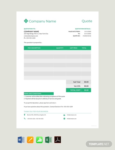 Free 8 Company Quotation Examples Templates Download Now Examples