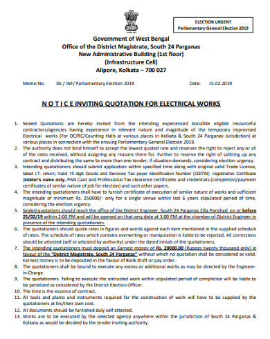 Free 11 Electrical Quotation Examples Templates Download Now Examples