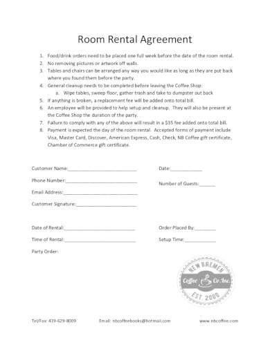 free 10 best room rental agreement examples templates
