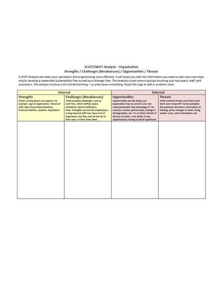 5+ nonprofit swot analysis examples to download