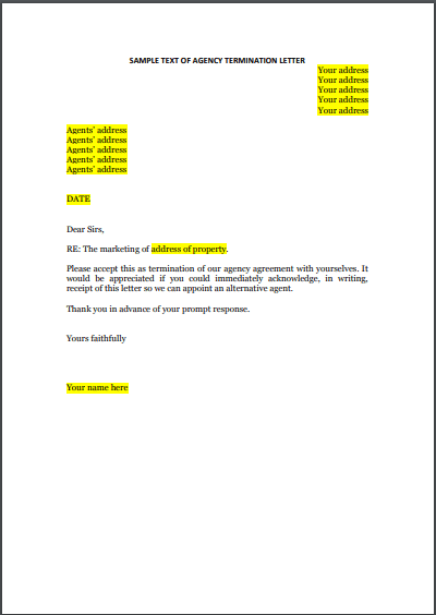 Free 10 Best Real Estate Termination Letter Examples Templates Download Now Examples