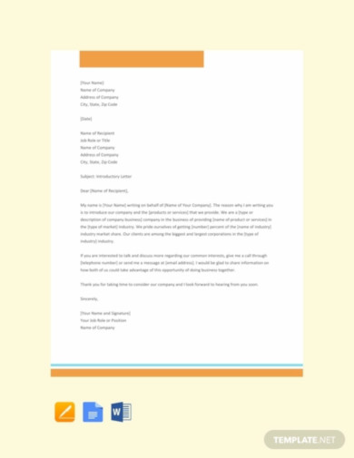 Free 8 Company Introduction Letter Examples Templates Google Docs Word Pages Pdf Examples