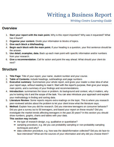 33 Business Report Examples In Pdf Ms Word Pages Ai Publisher Excel Numbers Examples