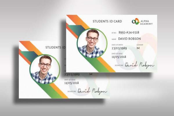 10 Creative Id Card Examples Employee Company School Examples