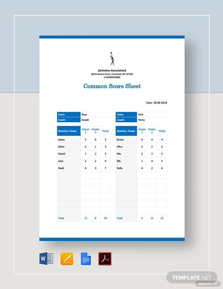 score sheet examples 17 samples in ms word pages google docs pdf examples