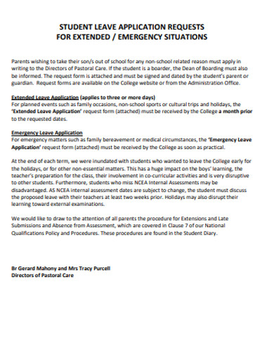 15 Leave Application Email Examples Samples In Pdf Doc Examples