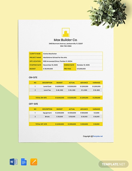 Free 11 Construction Project Budget Examples And Templates Download Now Google Docs Ms Excel Numbers Editable Pdf Google Sheets Ms Word Pages Pdf Examples