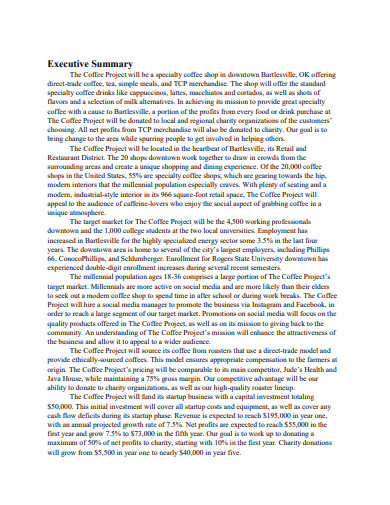 6 Coffee Shop Business Plan Examples In Pdf Ms Word Google Docs Apple Pages Examples
