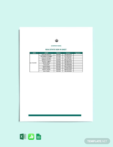 15 real estate open house sign in sheet examples templates download