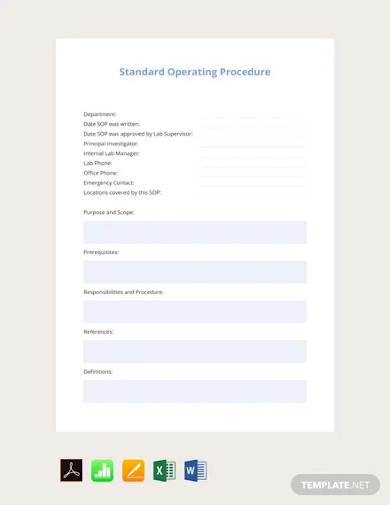 Standard operating procedure for critical warehouse activities. 10 Standard Operating Procedure Examples In Ms Word Pages Charts Ms Excel Pdf Examples