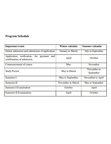 10 Program Schedule Examples To Download - Desktop City Pictures for Desktop