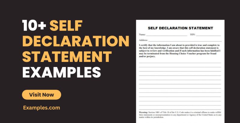 Self Declaration Statement 10 Examples Format Pdf Examples - Premium Mountain Pattern Gallery - 8K