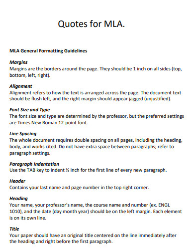21+ mla format quote examples in pdf