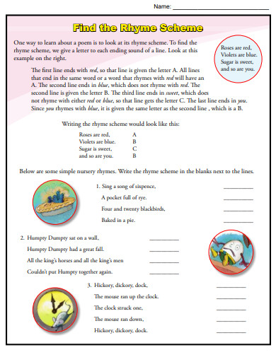 40 Rhyme Scheme Examples - Geometric Design Collection - HD Quality