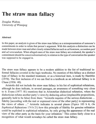 65+ straw man fallacy examples