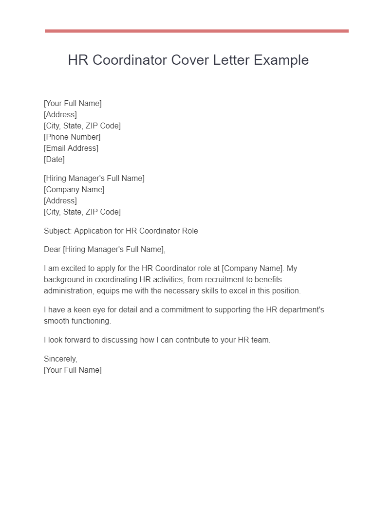 Human Resource Cover Letter Examples To Download Human Resource Cover Letter Examples To Download