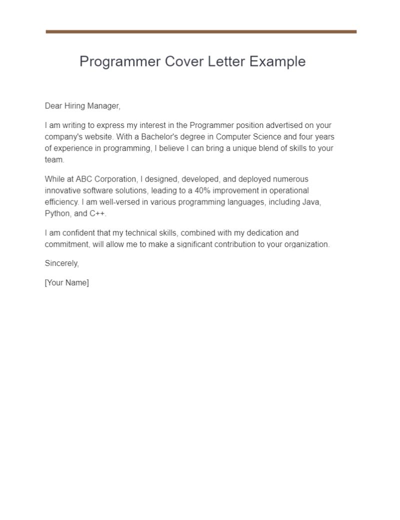 Software Programmer Cover Letter Examples And Templates - Minimal Wallpapers - Beautiful High Resolution Collection