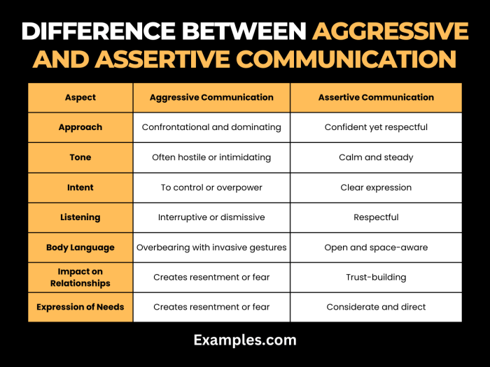 Assertive vs aggressive
