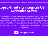 Unit 6 2 Approximating Integrals Using Riemann Sums Notes Practice