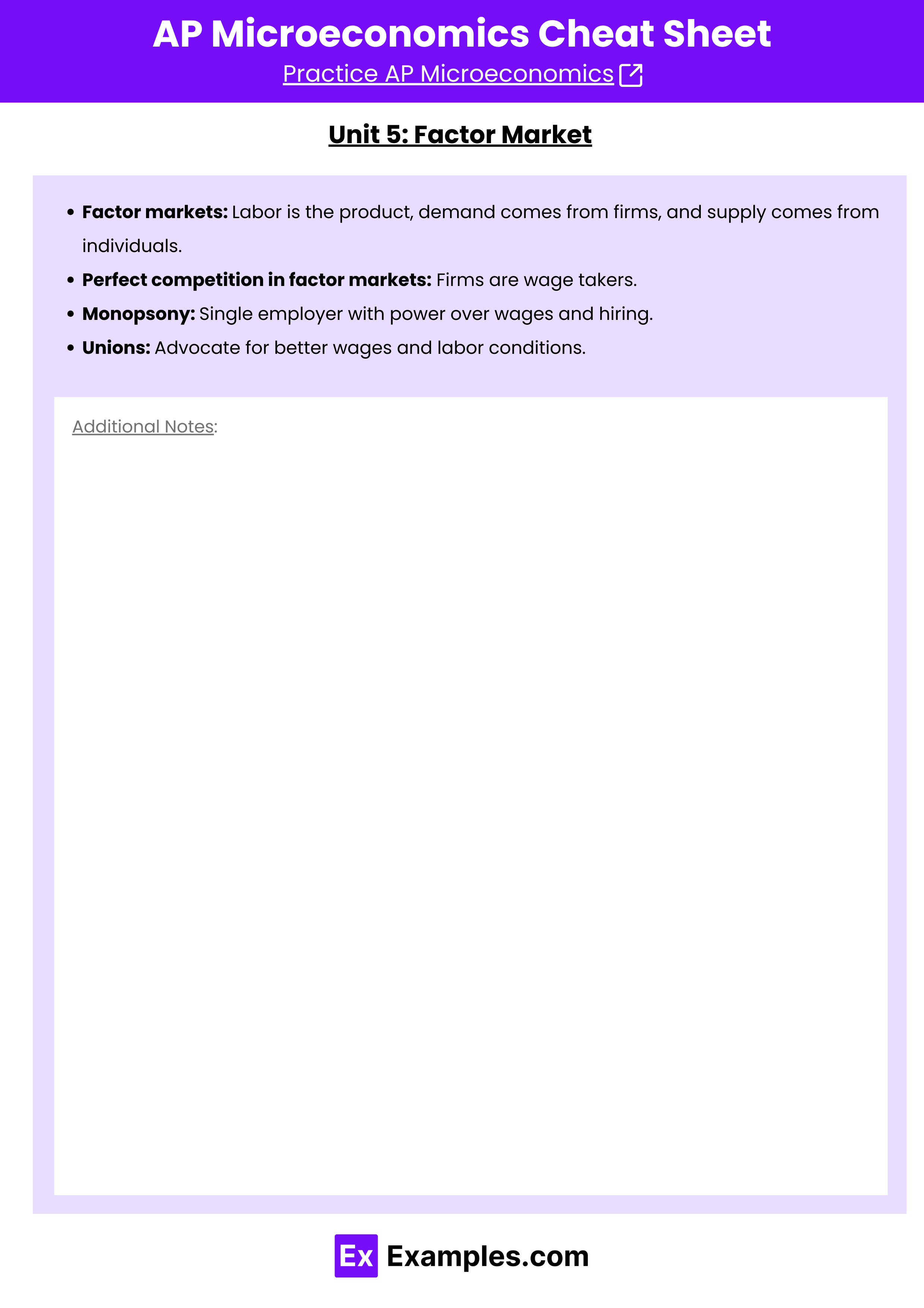 Ap® microeconomics cheat sheet (free pdf)