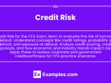 Credit Risk Notes Practice Questions Cfa Examples