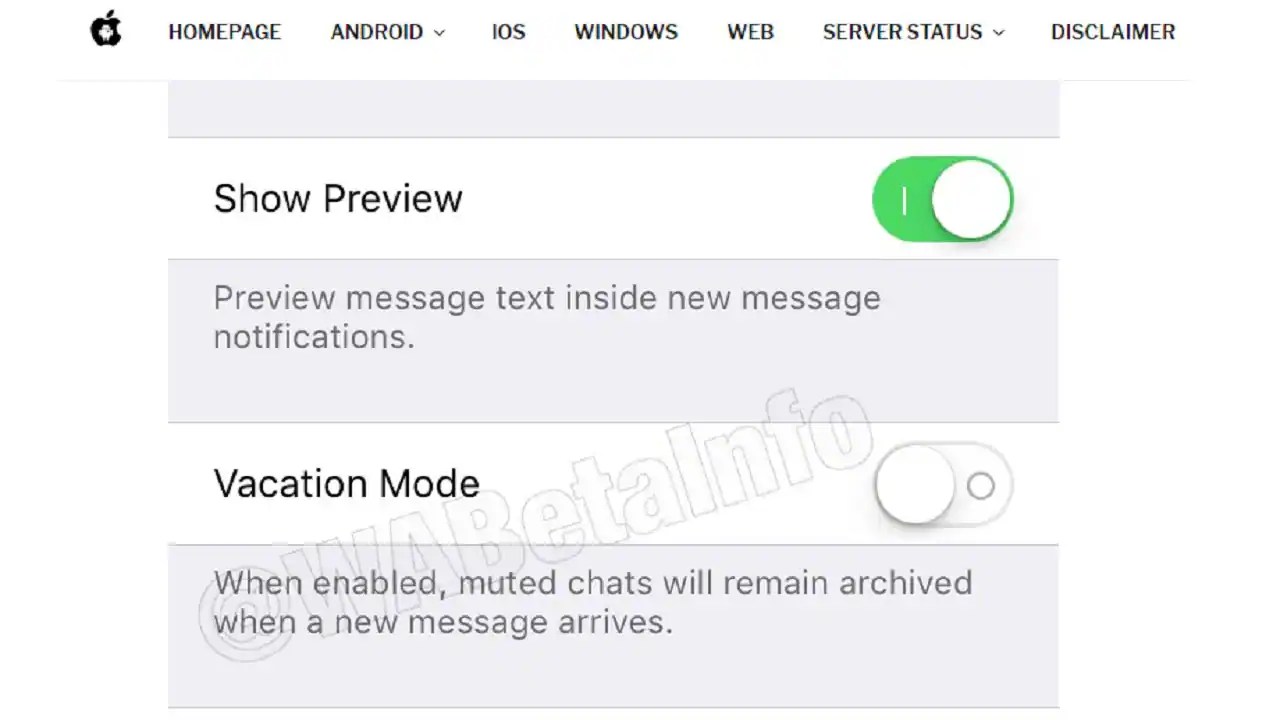 Whatsapp for android is reported to receive the disappearing mode soon. WhatsApp to soon get new Vacation mode, Linked Accounts ...