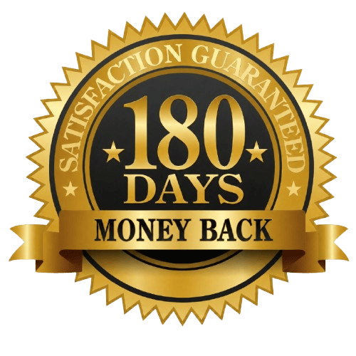 180-day money-back guarantee