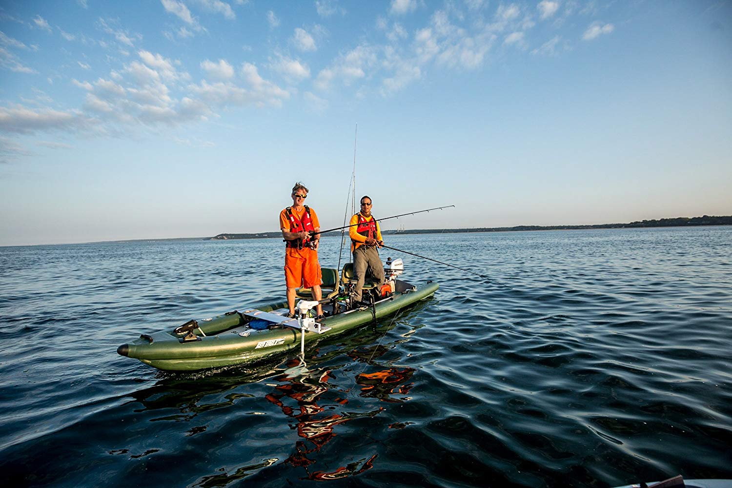 The sea eagle 385ft fasttrack is an inflatable tandem kayak that is designed to offer increased speed and improved tracking over flatwater. New Sea Eagle Fishskiff16 Inflatable Frameless Fishing