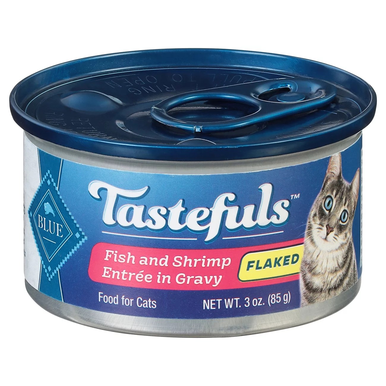 Blue buffalo tastefuls flaked fish & shrimp in gravy wet cat food