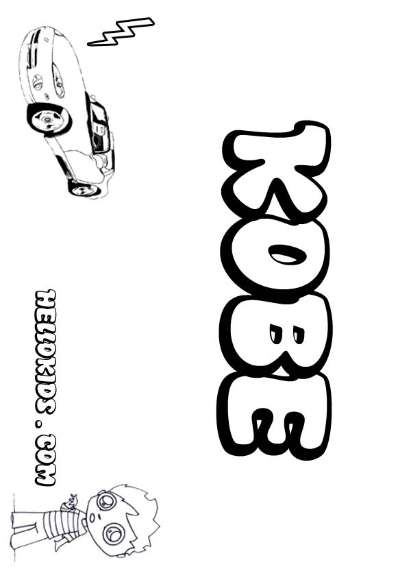 Kobe coloring pages